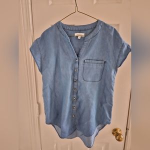 New Directions Blue Button Down